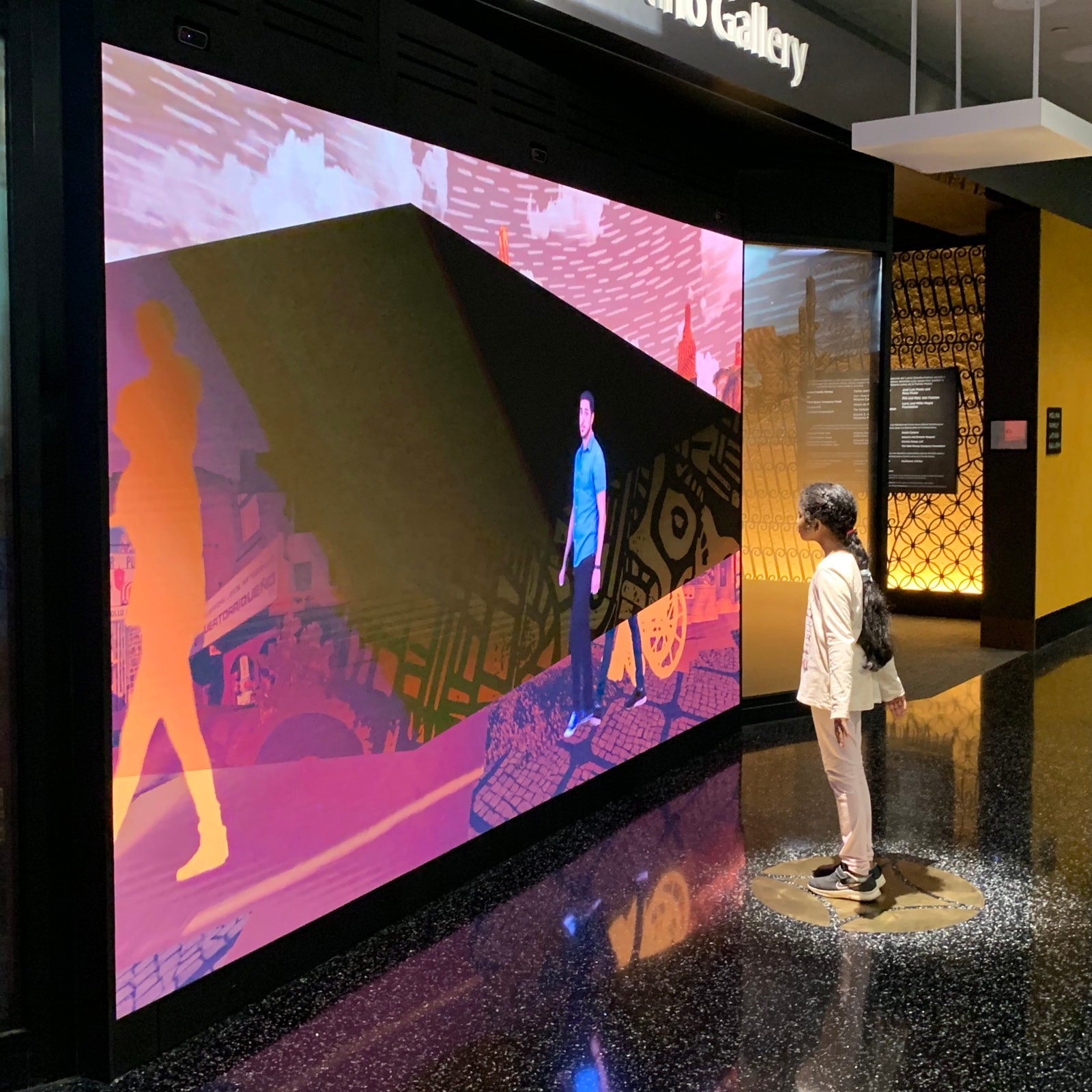 Large LED screen with digital interactive
